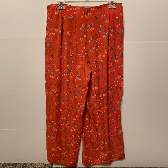 NWT C & V (Chelsea & Violet) Women’s High Rise Floral Wide Leg Pants Sz L - Picture 3 of 9